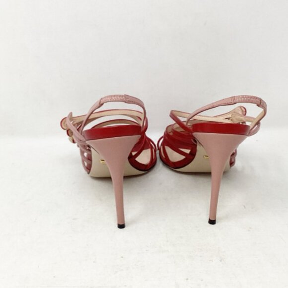 Gucci #6R3U1E Carmine Heels Size 38 - Picture 3 of 7